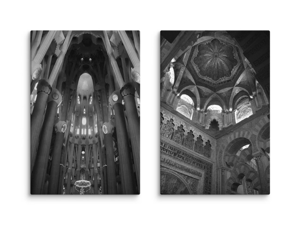 Intricate Spanish Interiors - Set of 2 Large Canvas Prints
