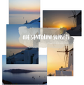 Set 4: Oia Santorini Sunsets - Set of 5 Postcards