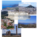 Set 9: Athens and Santorini Landscapes - Set of 5 Postcards
